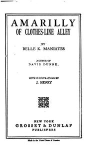 Cover of: Amarilly of Clothes-Line Alley by Belle K. Maniates
