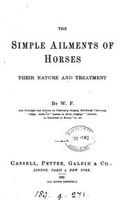 Cover of: The simple ailments of horses, by W.F.