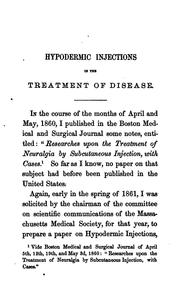 Hypodermic injections in the treatment of neuralgia, rheumatism, gout and other diseases by Antoine Ruppaner