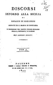 Cover of: Discorsi intorno alla Sicilia