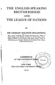 Cover of: The English-speaking Brotherhood