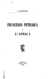 Cover of: Francesco Petrarca e l'"Africa."