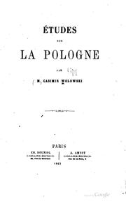 Études sur la Pologne by Casimir Wolowski