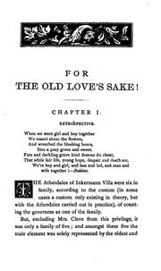 Cover of: For the old love's sake, by the author of 'Not easily jealous'. by I.D. Hardy