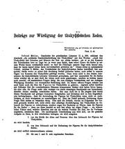 Cover of: Beiträge zur Würdigung der Thukydideischen reden: Progr. D.k. Wilhelms-gym