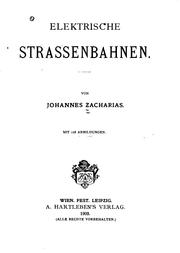 Cover of: Elektrische Strassenbahnen