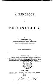 Cover of: A handbook of phrenology by Cornelius Donovan