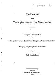 Coeducation in den Vereinigten Staaten von Nord-amerika.. by Carl Grundscheid