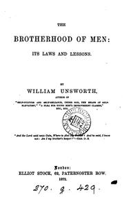 The brotherhood of men, its laws and lessons
