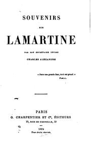 Cover of: Souvenirs sur Lamartine