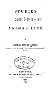 Cover of: Studies in Animal Life