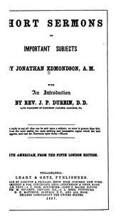 Cover of: Short Sermons on Important Subjects