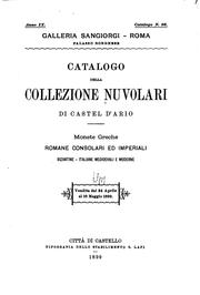 Cover of: Catalogo della collezione Nuvolari di Castel d'Ario: Monete greche, romane consolari ed ...
