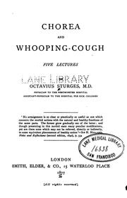 Cover of: Chorea and whooping cough: Five Lectures