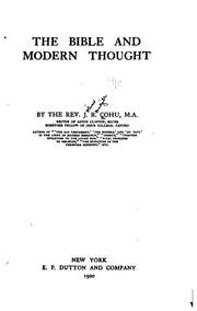 Cover of: The Bible and modern thought