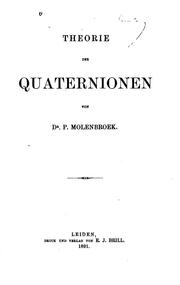 Cover of: Theorie der Quaternionen by Pieter Molenbroek