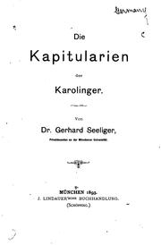 Cover of: Die Kapitularien der Karolinger