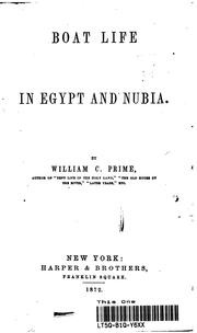 Cover of: boat life in egypt and nubia