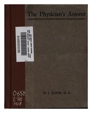 Cover of: The Physician's answer: Medical Authority and the Prevailing Misconceptions about Sex