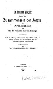 Cover of: Dr. Johannes Stieglitz by Johann Stieglitz