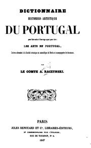 Cover of: Dictionnaire historico-artistique du Portugal: pour faire suite à l'ouvrage ayant pour titre ...