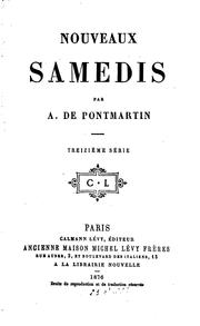 Cover of: Nouveaux samedis by Armand Pontmartin