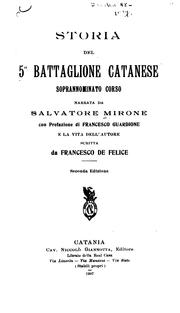 Cover of: Storia del 50 battaglione catanese sopprannominato corso by Salvatore Mirone