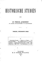 Cover of: Historische studiën