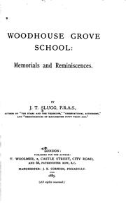 Cover of: Woodhouse Grove School: Memorials and Reminiscences