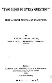 Cover of: 'Two sides to every question', from a South Australian standpoint by Maud Jeanne Franc