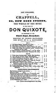 Cover of: The New Opera Buffa, in Two Acts, Entitled an Adventure of Don Quixote