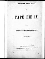 Cover of: Histoire populaire du Pape Pie IX