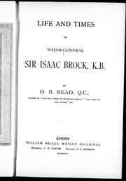 Cover of: Life and times of Major-General Sir Isaac Brock, K.B.