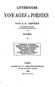 Cover of: Littérature, voyages & poésies