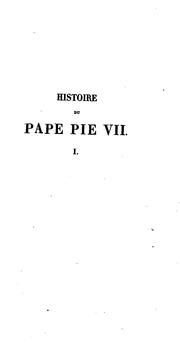 Cover of: Histoire du Pape Pie vii by Artaud de Montor