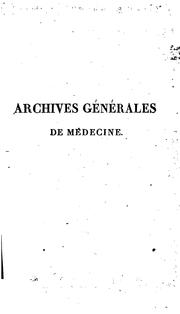 Archives générales de médecine by No name