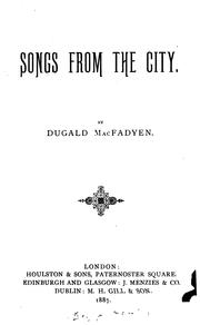 Cover of: Songs from the City