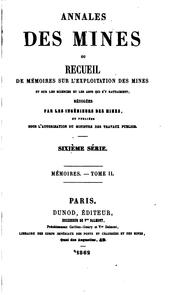 Cover of: Annales des mines by France Commission des Annales des mines