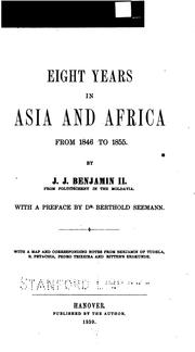 Cover of: Eight years in Asia and Africa from 1846-1855