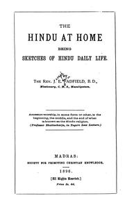 Cover of: The Hindu at Home: Being Sketches of Hindu Daily Life by Joseph Erwin Padfield
