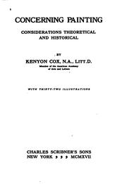 Cover of: Concerning Painting: Considerations Theoretical and Historical by Kenyon Cox