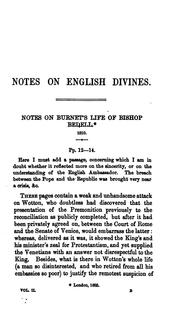 Cover of: Notes on English divines, ed. by D. Coleridge