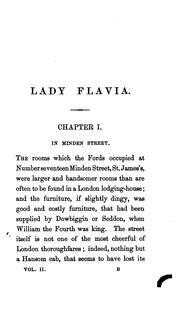 Cover of Lady Flavia, by the author of 'Lord Lynn's wife'