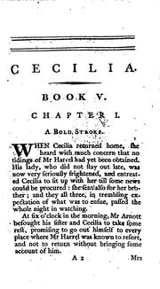 Cover of: Cecilia: or Memoirs of an heiress