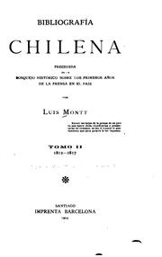 Cover of: Bibliografía chilena...