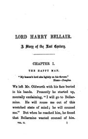 Cover of: Lord Harry Bellair, by the author of 'Mary Powell'.