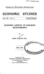 Cover of: Economic Aspects of Railroad Receiverships