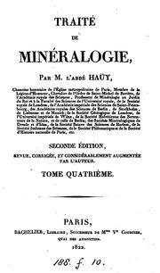 Cover of: Traité de minéralogie. (Conseil des mines). 4 tom. [and Atlas]. by René Just Haüy