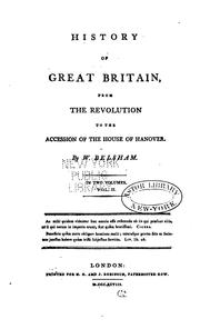 Cover of: History of Great Britain: From the Revolution to the Accession of the House of Hanover