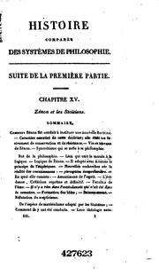 Cover of: Histoire comparée des systèmes de philosophie, considérés relativement aux principes des ... by Joseph-Marie baron de Gérando
